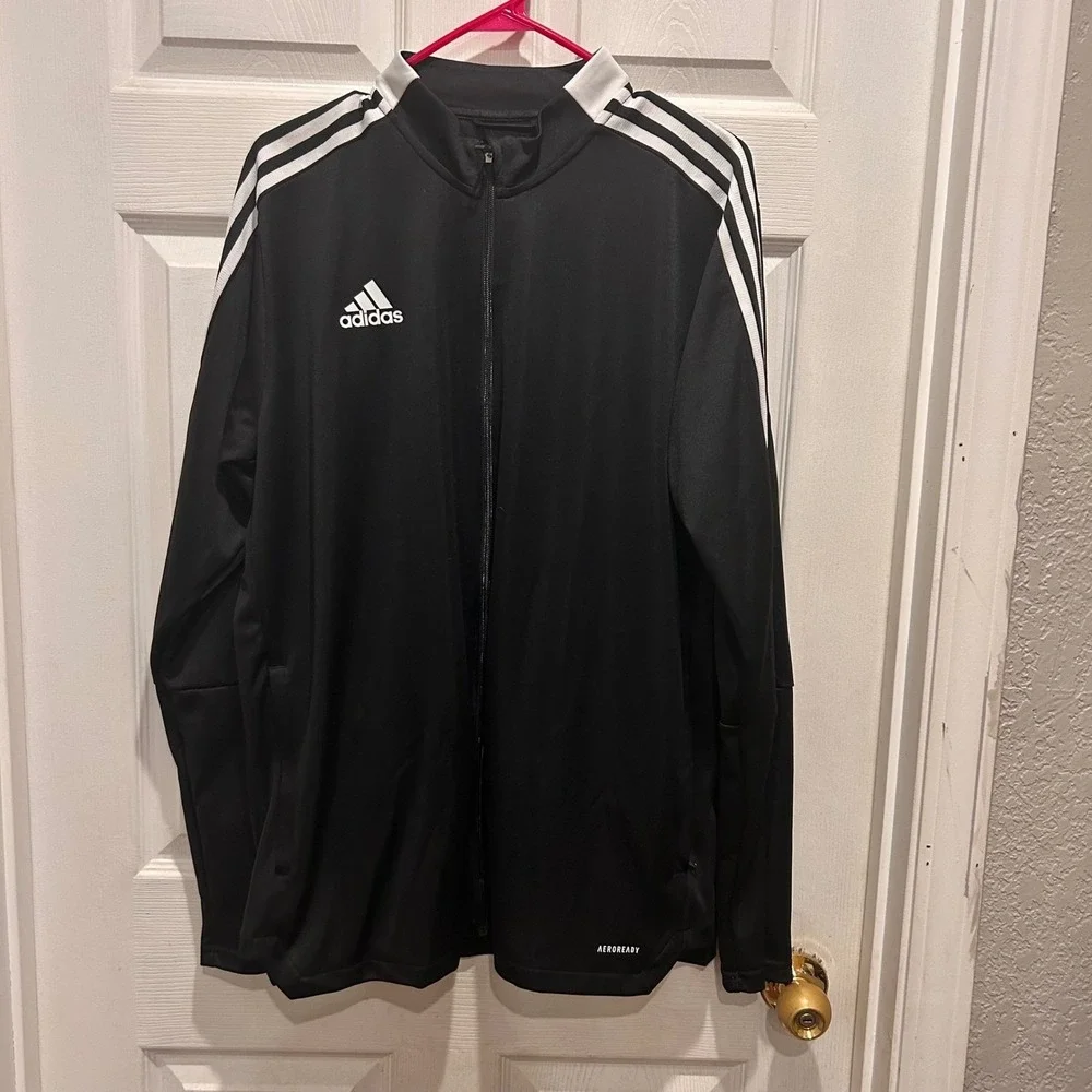 Adidas‎ Mens Tiro 21 Track Jacket Black  Aeroready Primegreen XL Soccer Classic